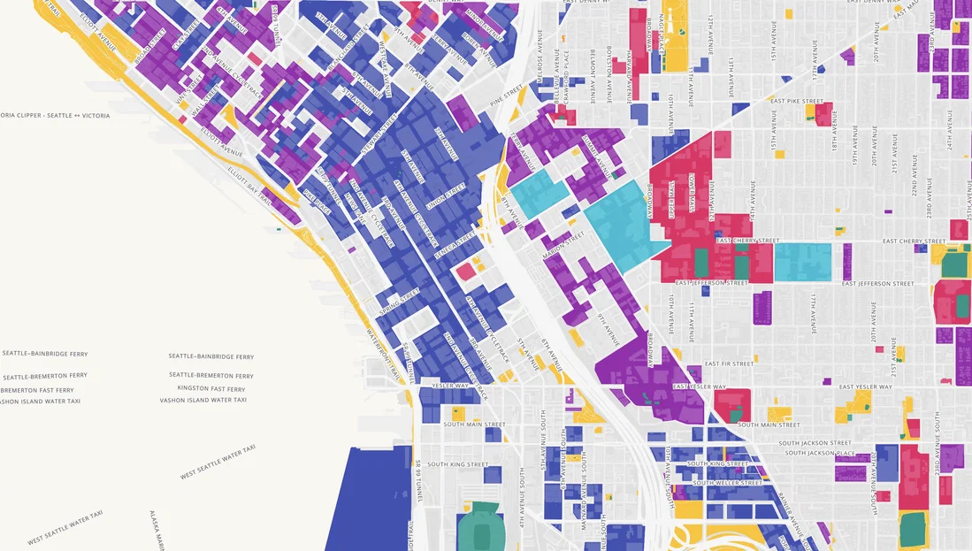 Colorful styled city map demo